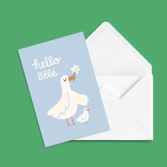 Carte de vœux «Hello Bébé»
