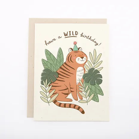 Carte d'anniversaire tigre