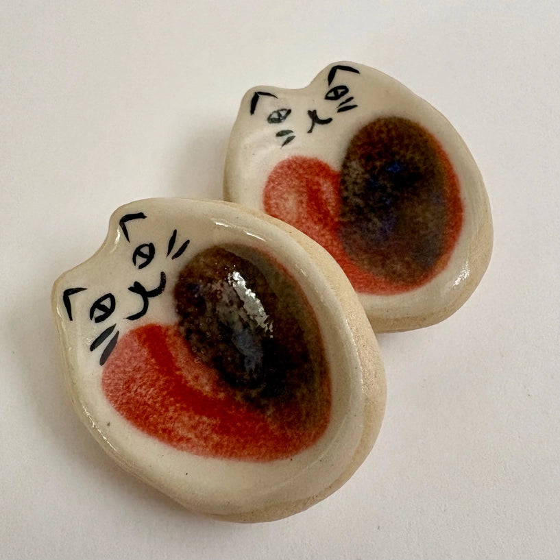 Handmade Ceramic Cat Worry Stone