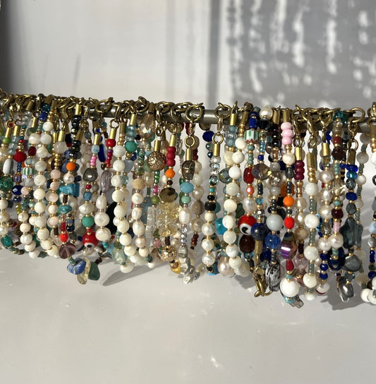 Assorted Beaded Pearl Charm Bracelets