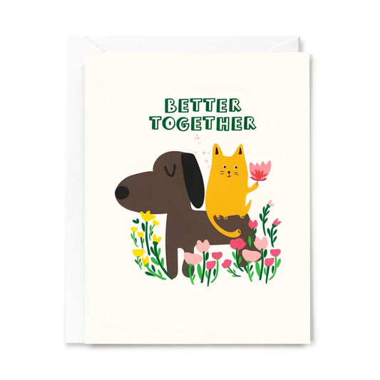 Carte de vœux You Are Here Love & Friendship en forme de cœur