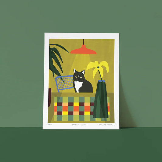 Affiche 'Chat sur une chaise'