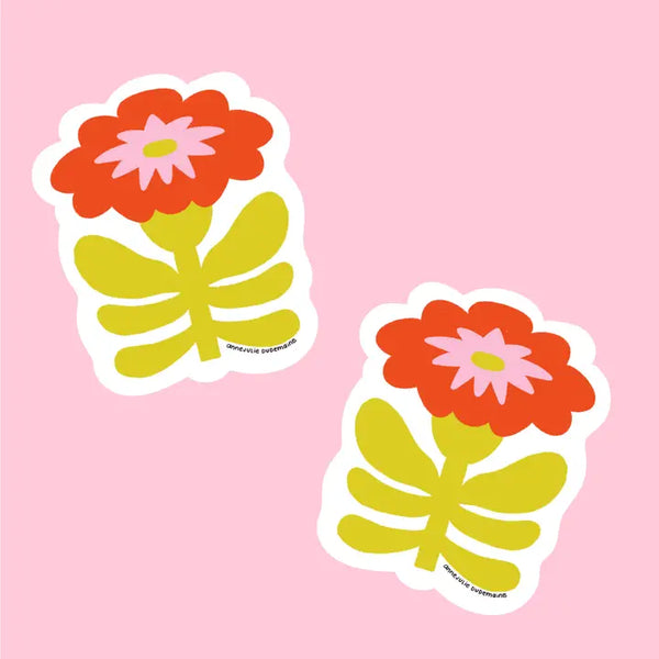 Sticker | Autocollant Fleur Rétro