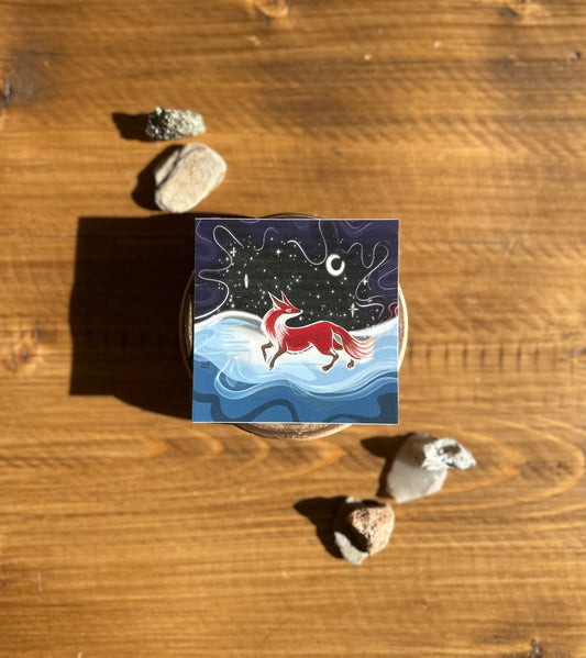 Fox Night Sticker