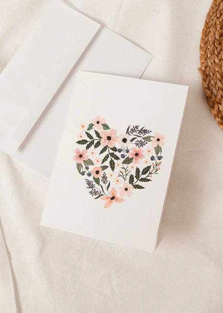 Heart Full Of Flowers Greeting Card