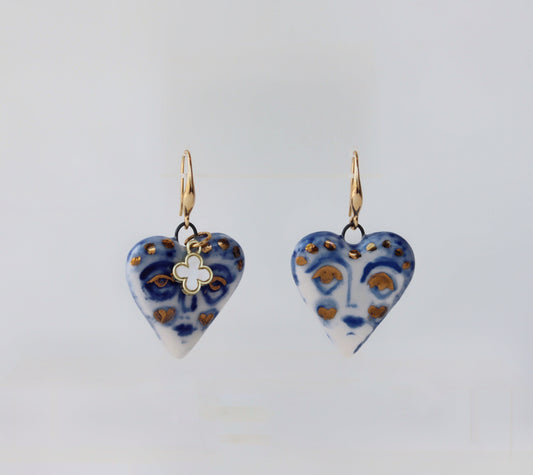 Heart Porcelain Earrings