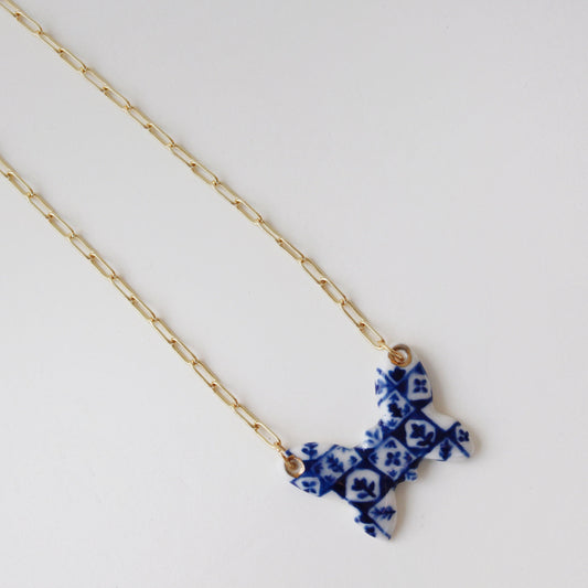 Porcelain Butterfly Necklace