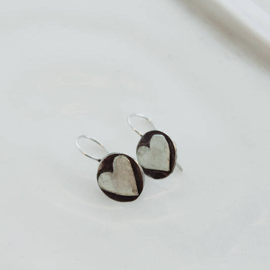 Heart Silver Earrings