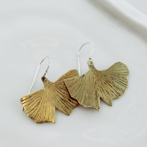 Ginko Brass Earrings