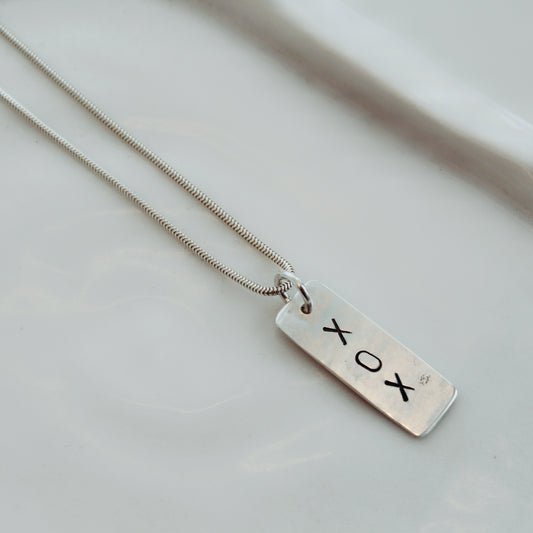 XOX Silver Necklace