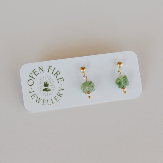 Vibrant, Raw Gem Studs