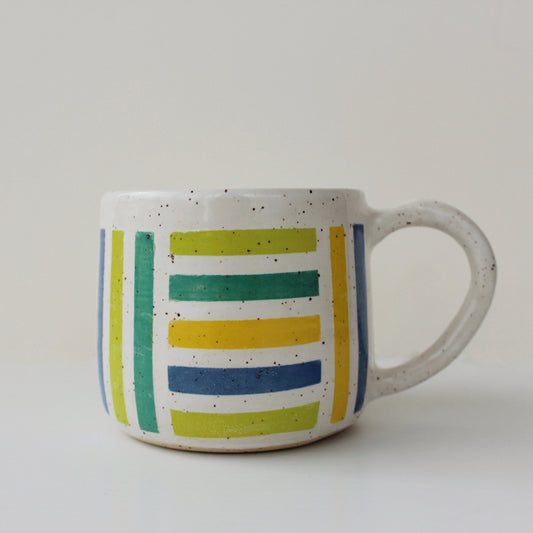 Tasse, style rayures multicolores