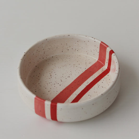 Large Striped Trinket Dish