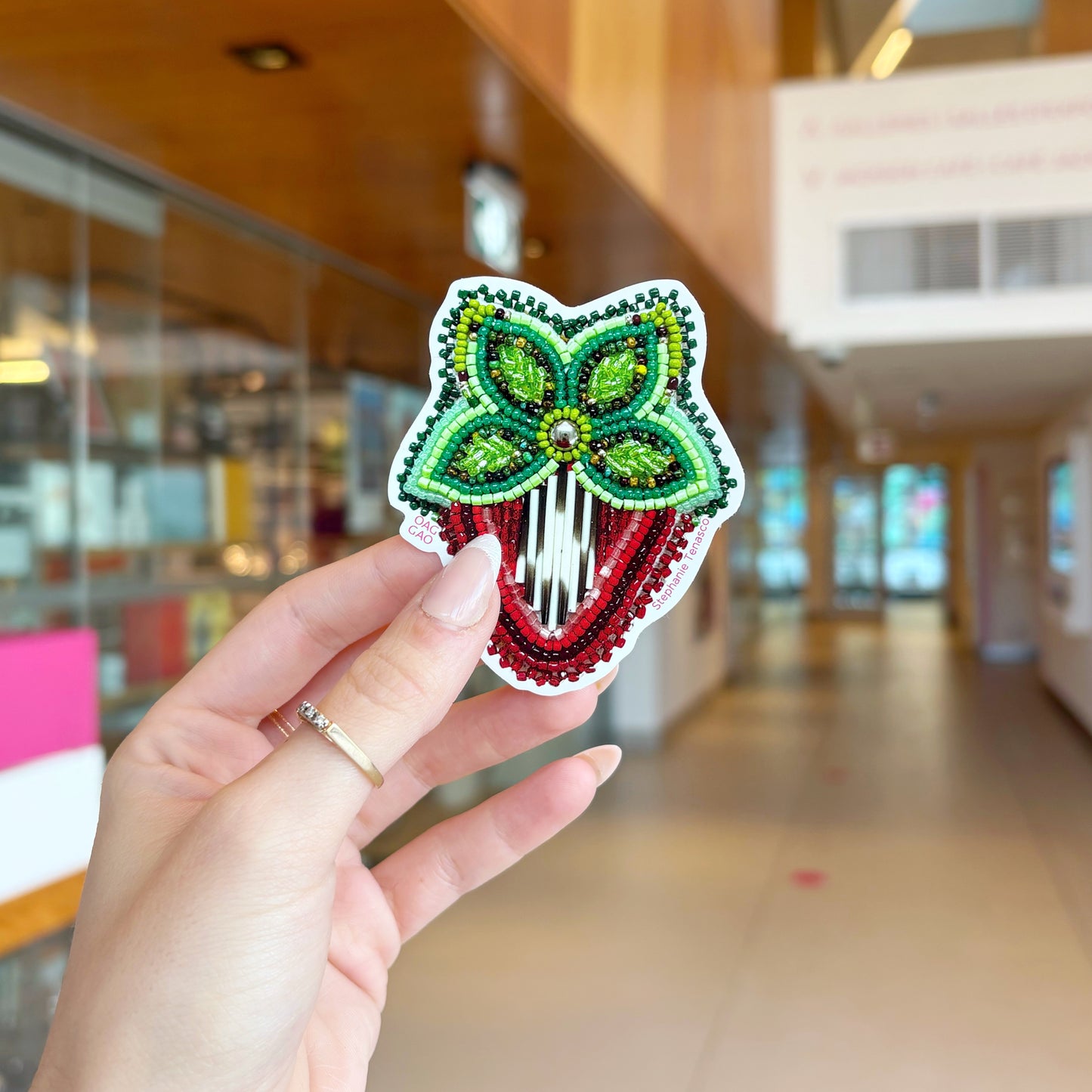 Stephanie Tenasco | Pagwadjiminike “Wild berry picking” - Odeyimin (Strawberry) Sticker