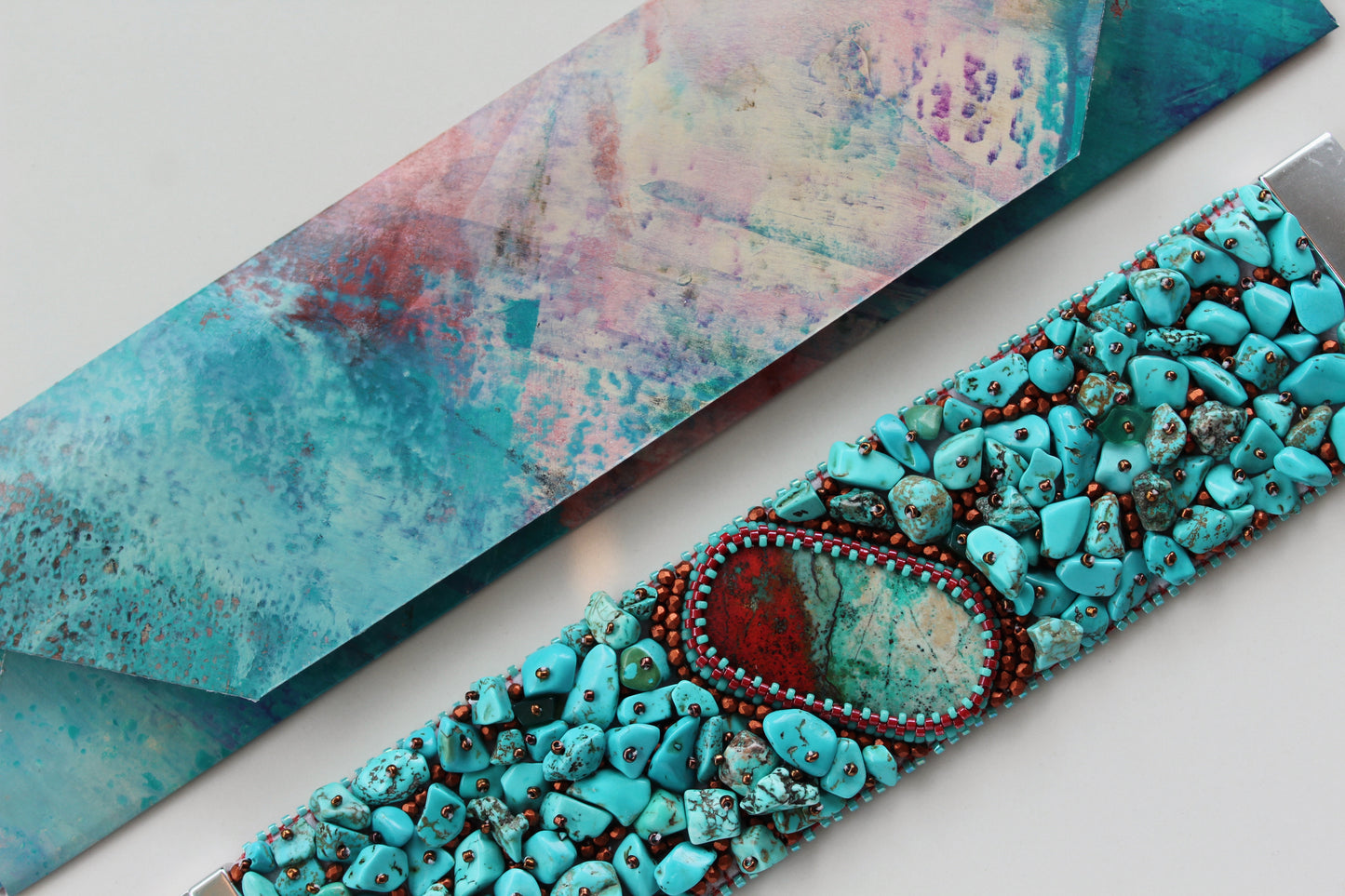 Judy Lovell - Beaded Cuff (Sonora Sunset)