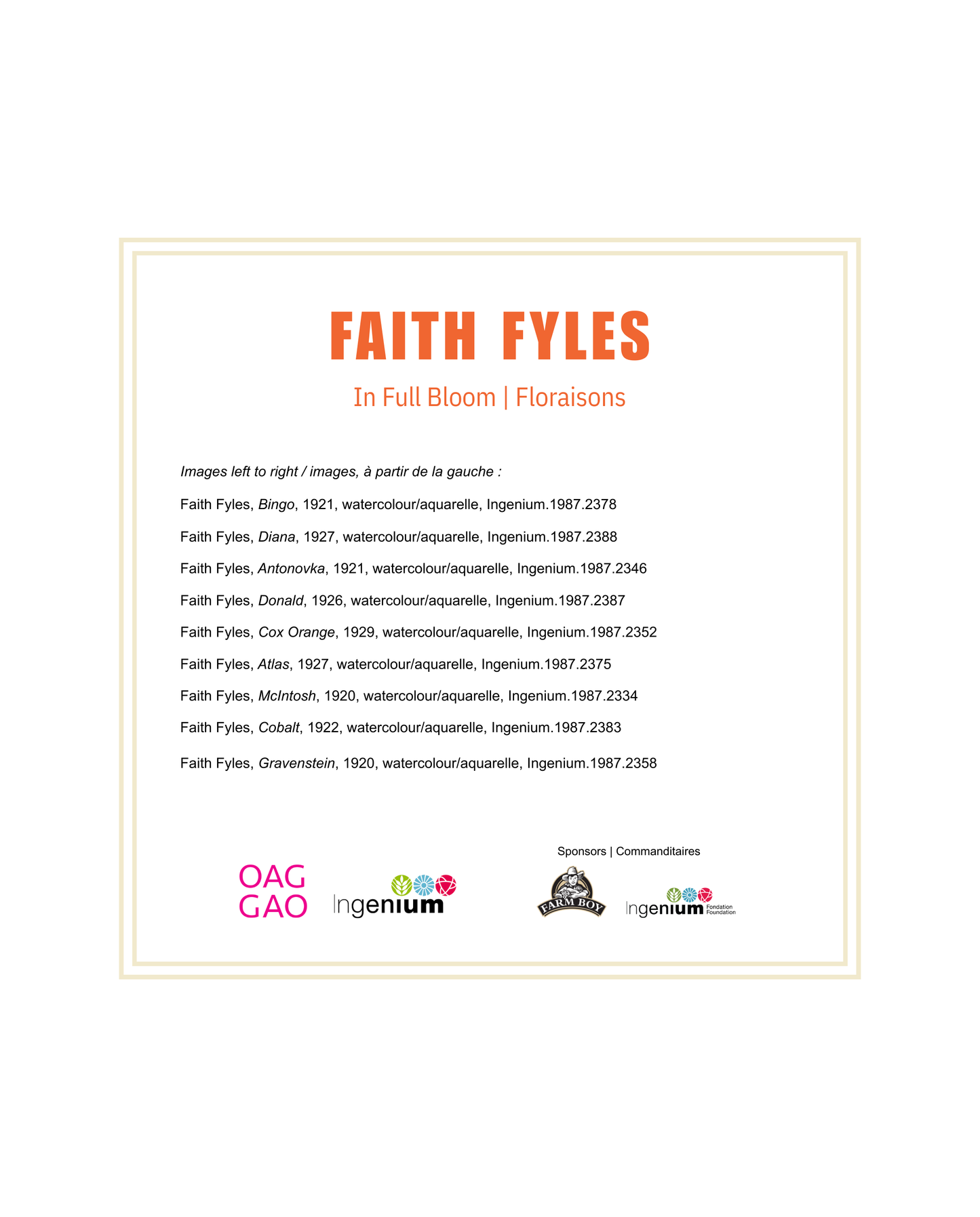 Faith Fyles: In Full Bloom | Apple Print