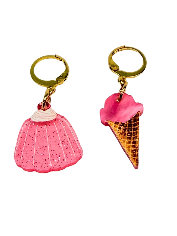 Jello Cake & Ice Cream Charm Earrings
