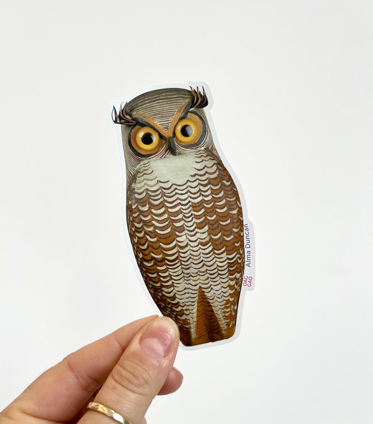 Alma Duncan Owl Puppet Sticker