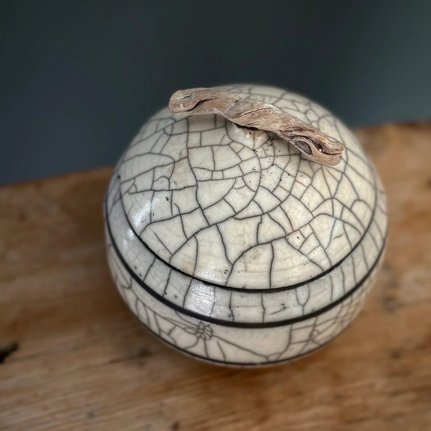 Medium White Raku Keepsake Vessel