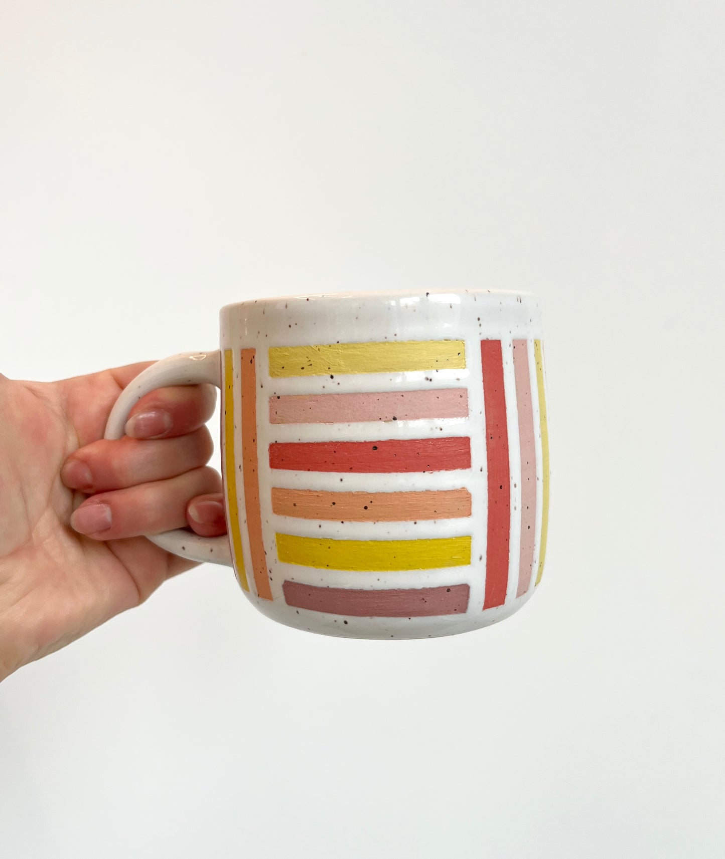 Tasse, style rayures multicolores