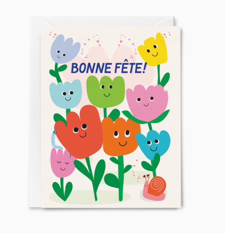 Carte d'anniversaire - Jardin rigolo