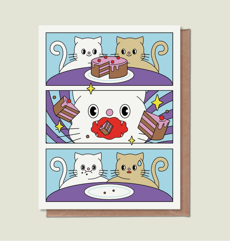 Carte De Vœux Vortex Pour Gâteau D'anniversaire