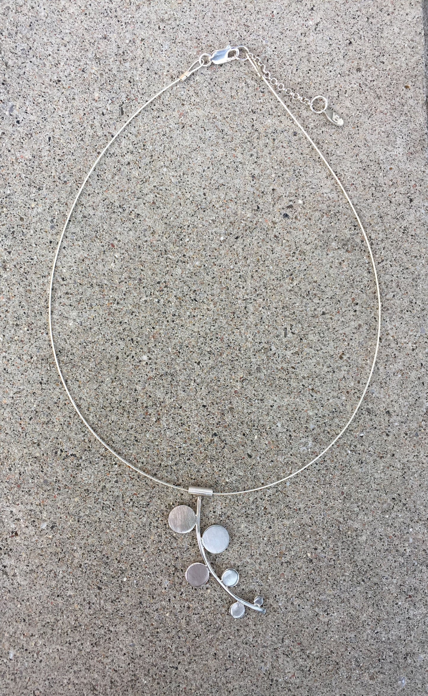 Collier en argent fin - motif circulaire