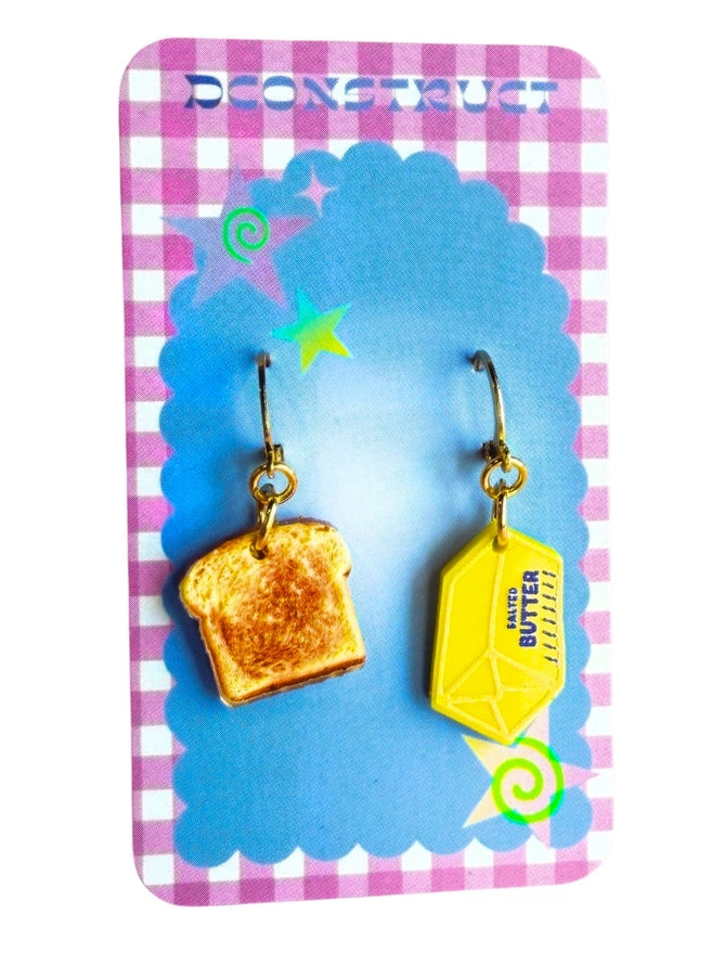 Boucle d'oreille pain et beurre