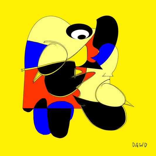 Birdie in Blue Art Print