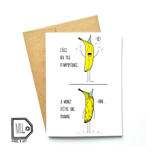 Made in Happy - (French) banane Card