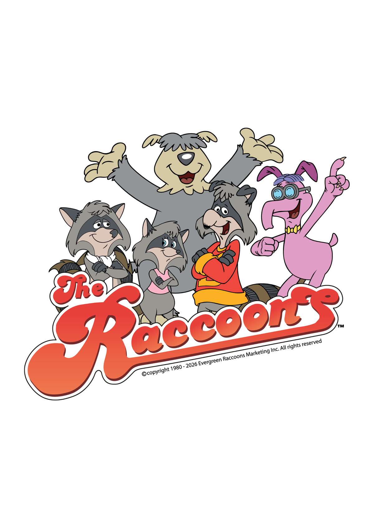 The Raccoons - Group T-Shirt in Black