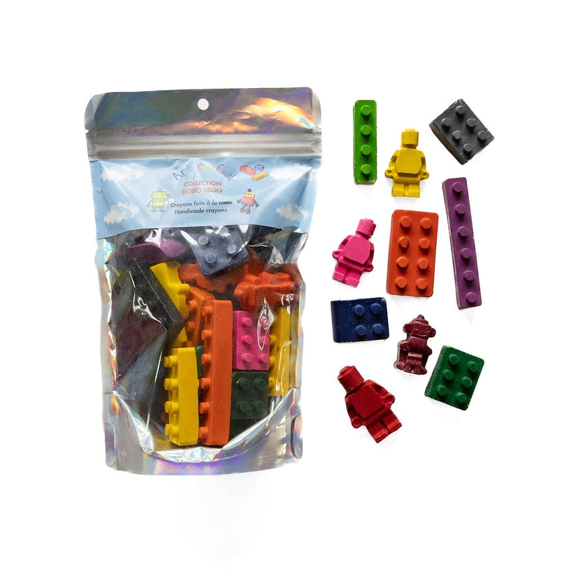 Handmade Crayons - ROBO-LEGO THEME