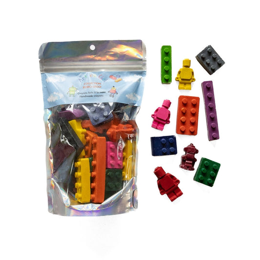 Handmade Crayons - ROBO-LEGO THEME