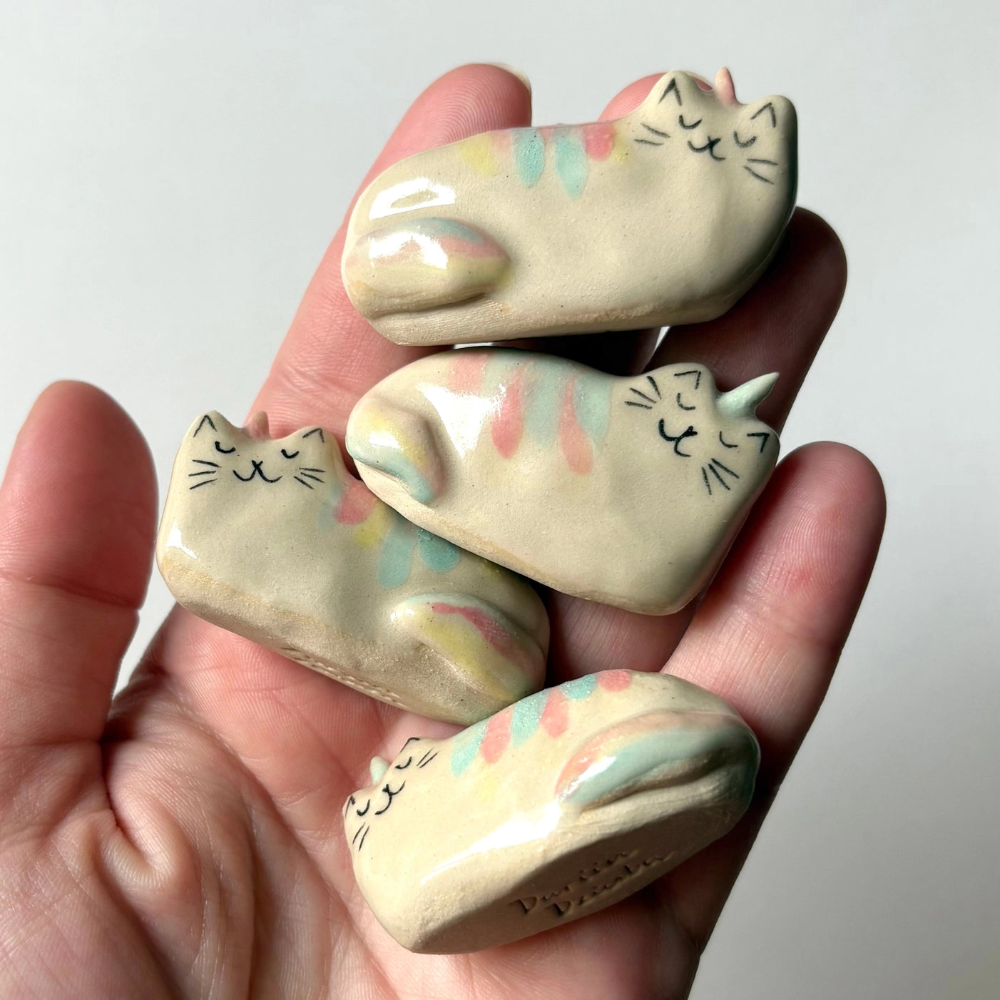 Small Ceramic Cat Unicorn - Assorted