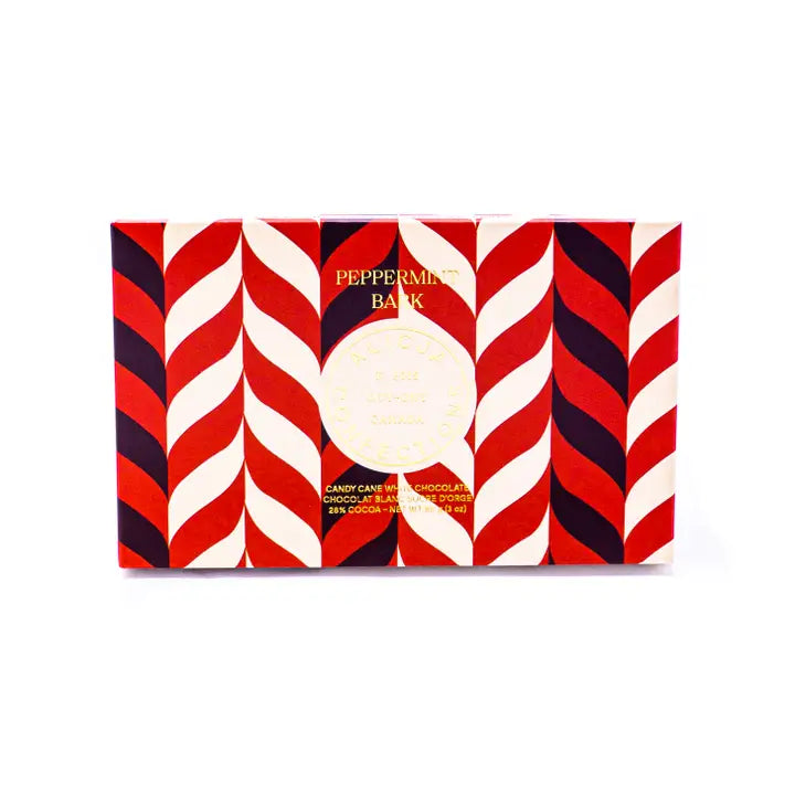 Peppermint Bark White Postcard Chocolate Bar