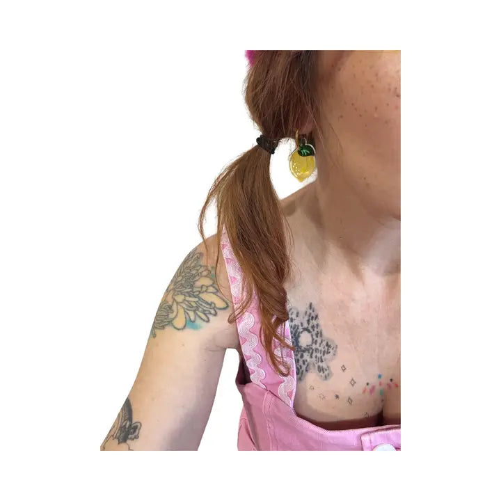 Lemon Charm Hoop Earrings