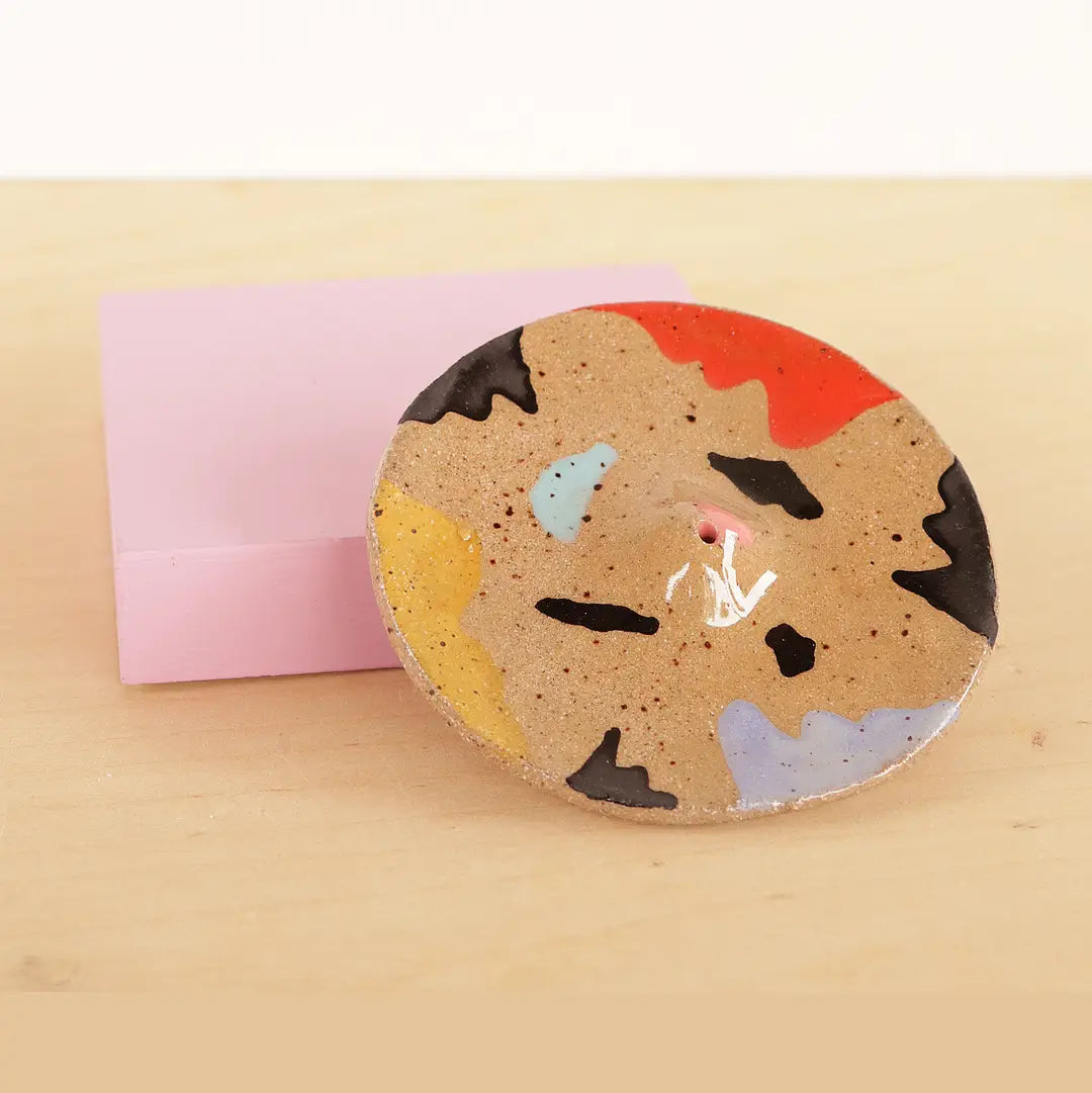 Ceramic Incense Holder - Colour Patterns