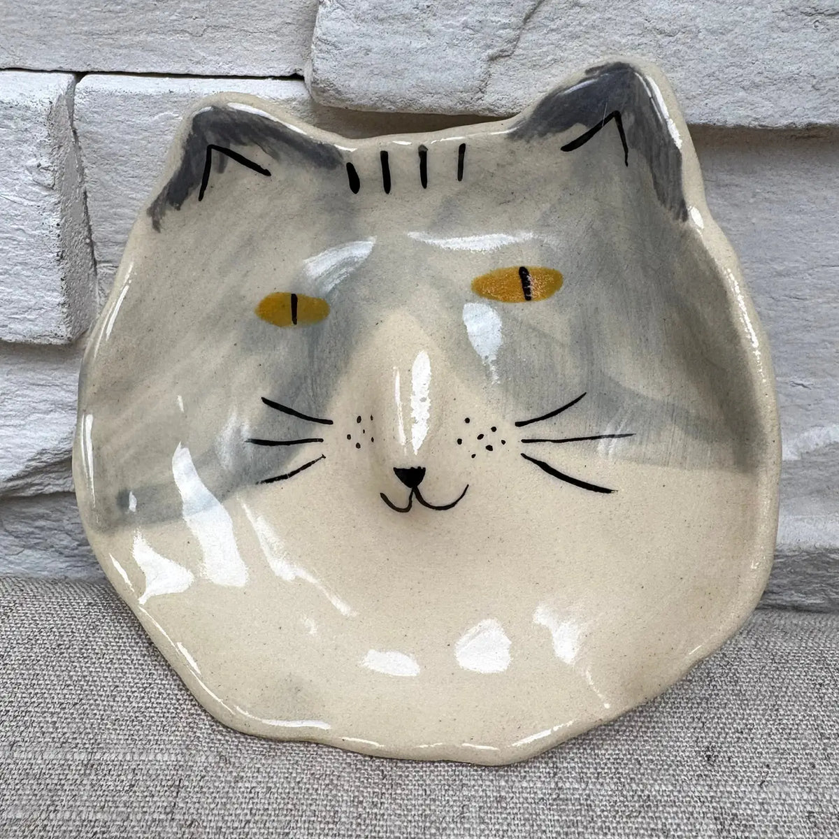Ceramic Cat Head Dish