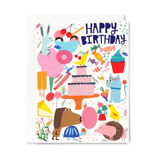 Carte de vœux Happy Birthday Owl Wishes