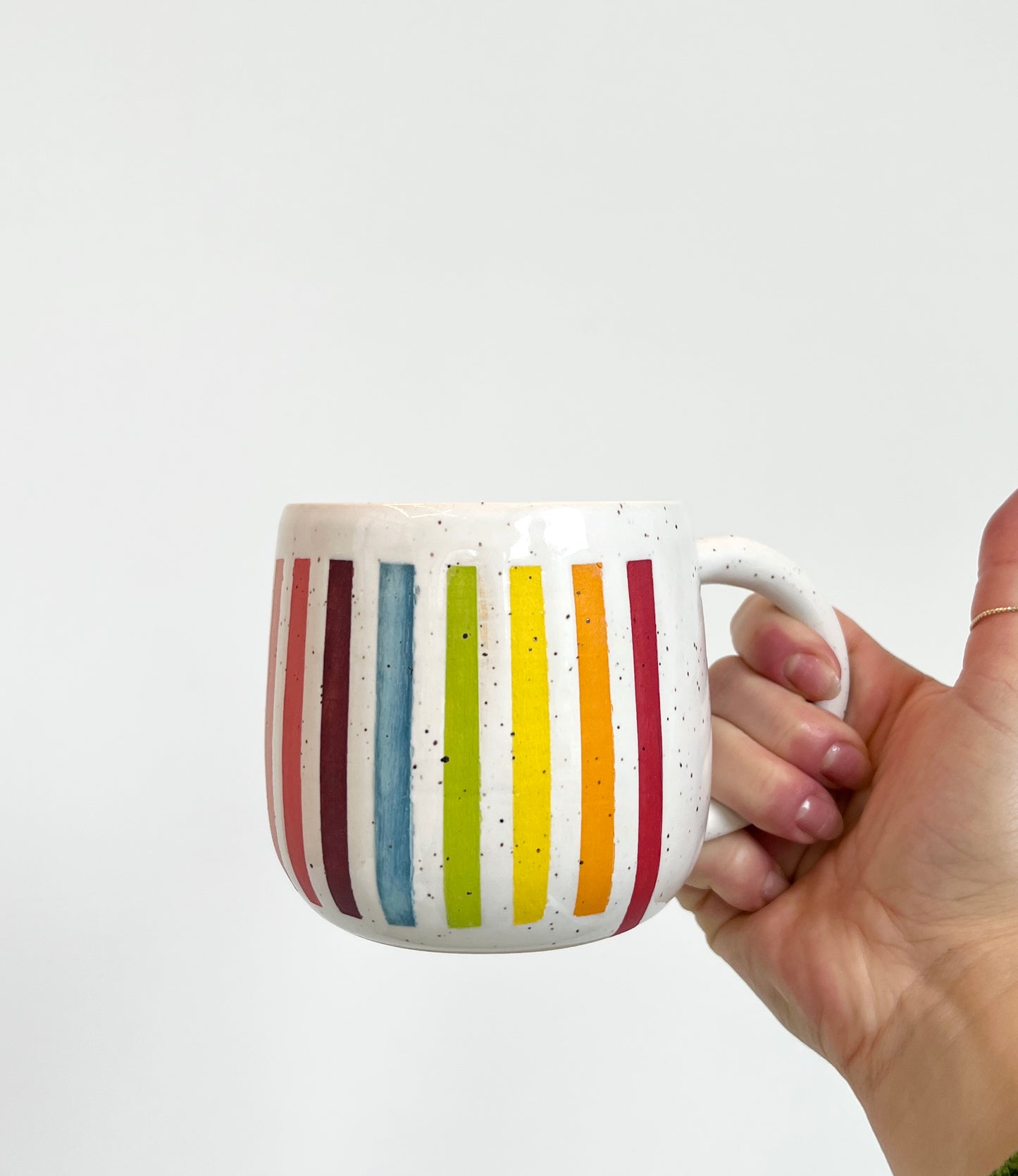Tasse, style rayures multicolores