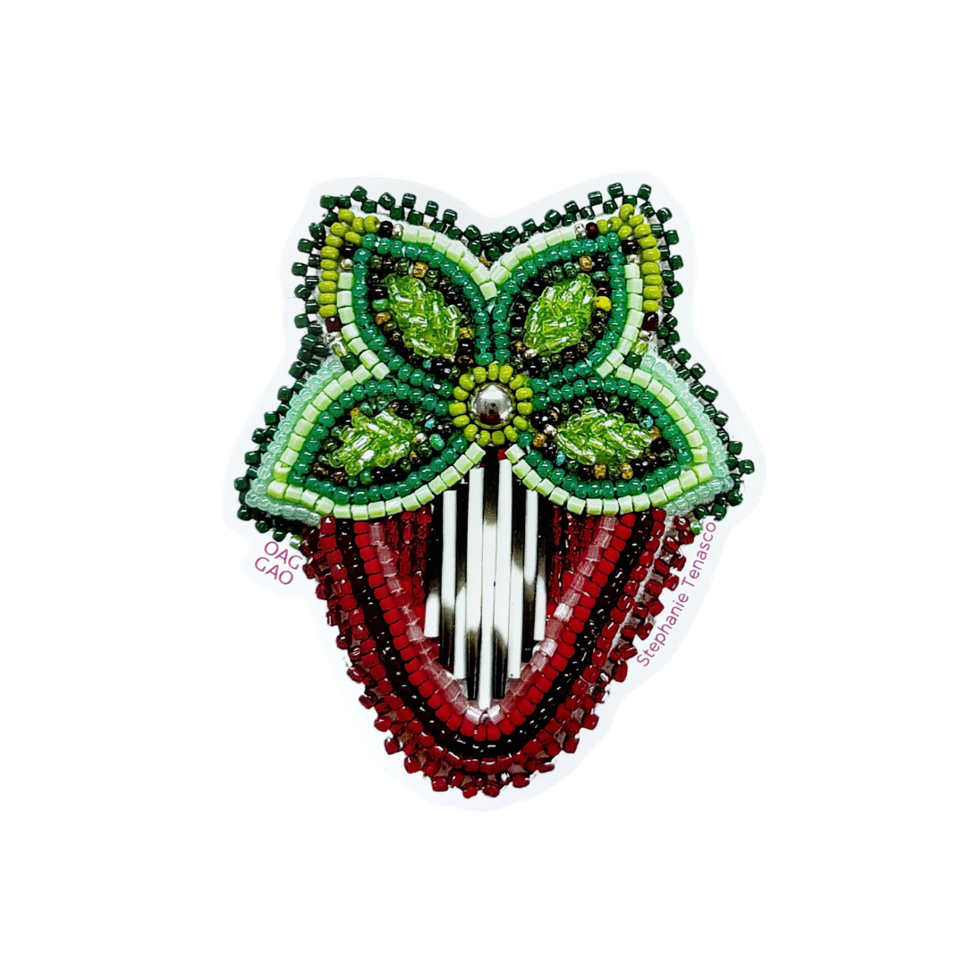 Stephanie Tenasco | Pagwadjiminike “Wild berry picking” - Odeyimin (Strawberry) Sticker