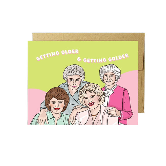 Party Mountain Paper Co. - Carte Getting Older & Getting Golder Birthday