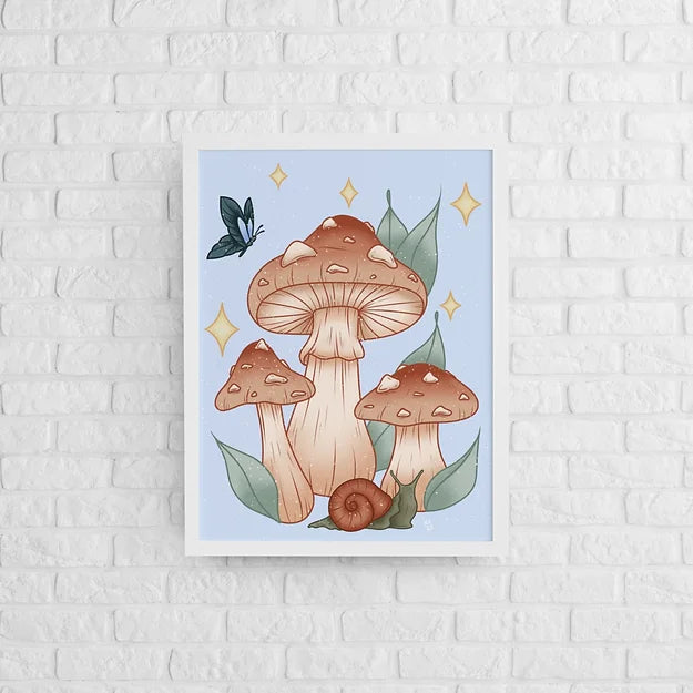 Forest Mushroom Print